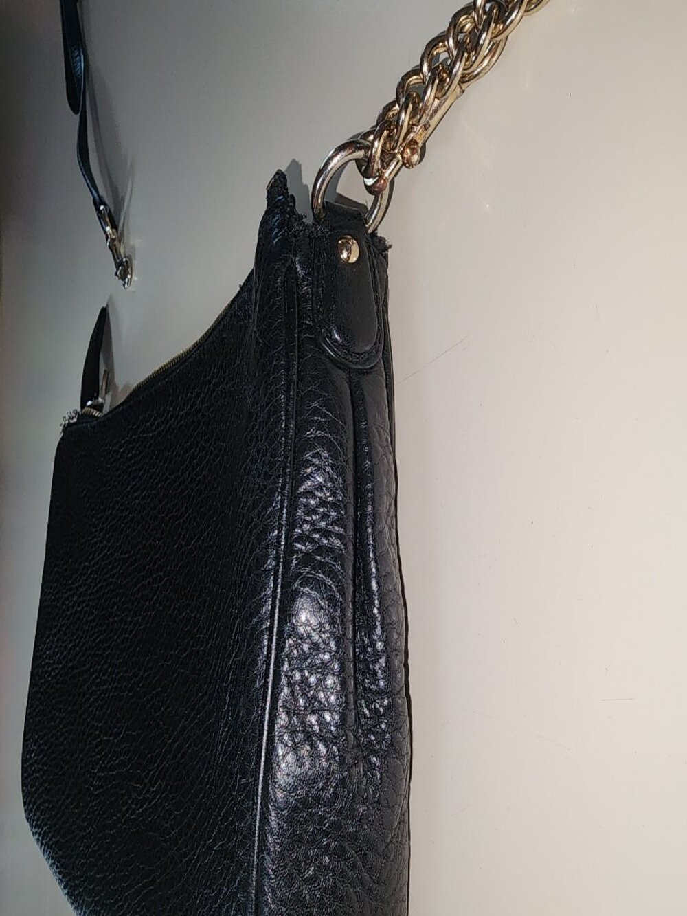 Coach Black Pebble Gold Hardware Cross Body Bag - Picture 5 of 7